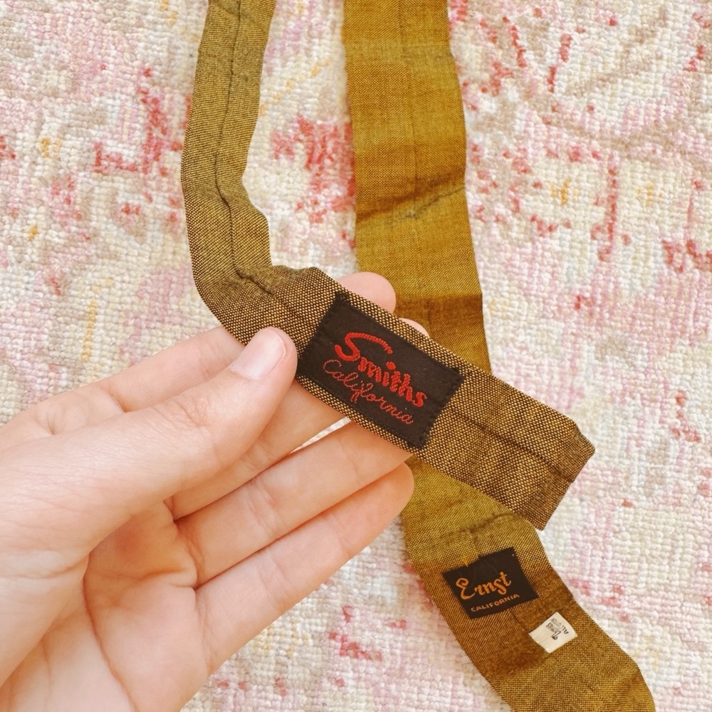 Yellow Men’s Vintage Suit Tie - Picture 5 of 5